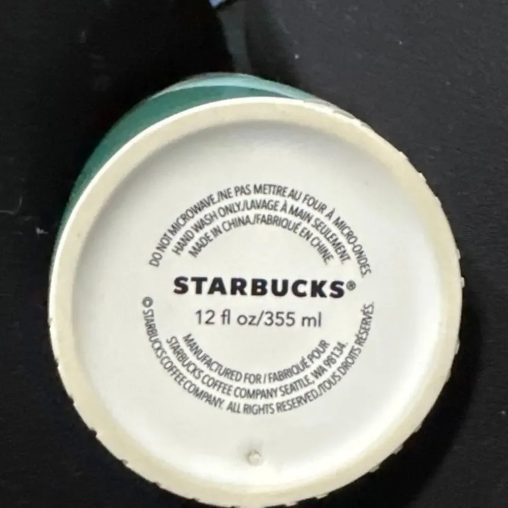 Starbucks Geometric Design, Modern Tree 2017 Holiday Ceramic Tumbler‎  12 oz